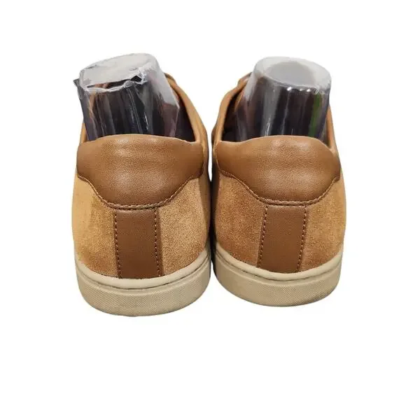 VIONIC JEROME MENS 11.5 CASUAL SNEAKERS TAN LEATHER SUEDE Y2K BOWLING 2000s - Picture 4 of 11